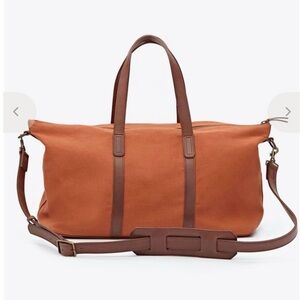 Nisolo Canvas Weekender Duffel Bag-Amber